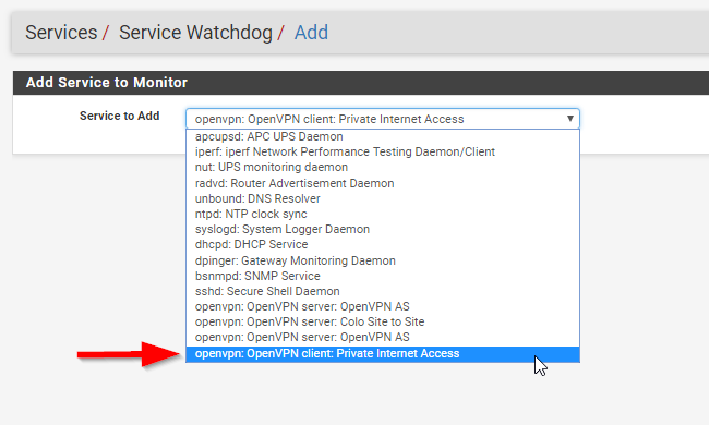 pfsense vpn monitor ip